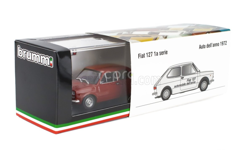 Brumm Fiat 127 1-series 1971 - Black Interior 1:43 Rosso Sierra - Červená