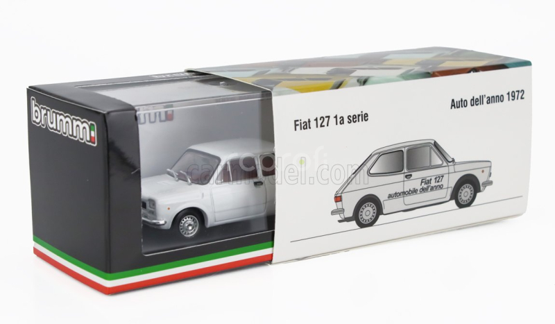 Brumm Fiat 127 1-series 1971 - Red Interior 1:43 Bianco - Bílá