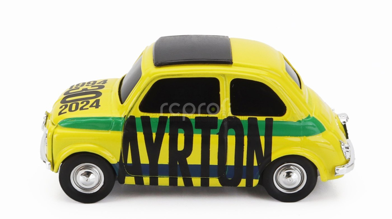 Brumm Fiat 500 Brums Ayrton - 30th Anniversary 1994-2024 1:43 Žlutá Zelená