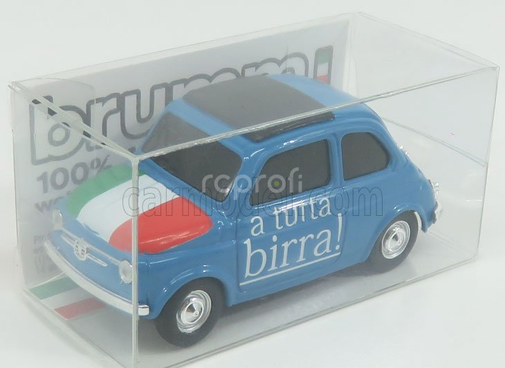 Brumm Fiat 500 Brums Italia - A Tutta Birra ! 2018 1:43 Blue
