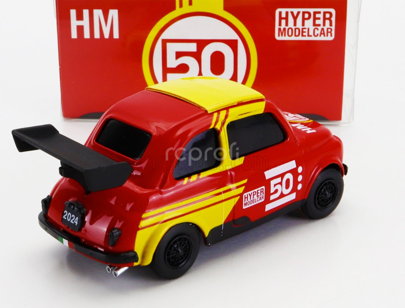 Brumm Fiat 500 Brums N 50 Hm Hyper Modelcar 2024 1:43 Červená Žlutá Černá