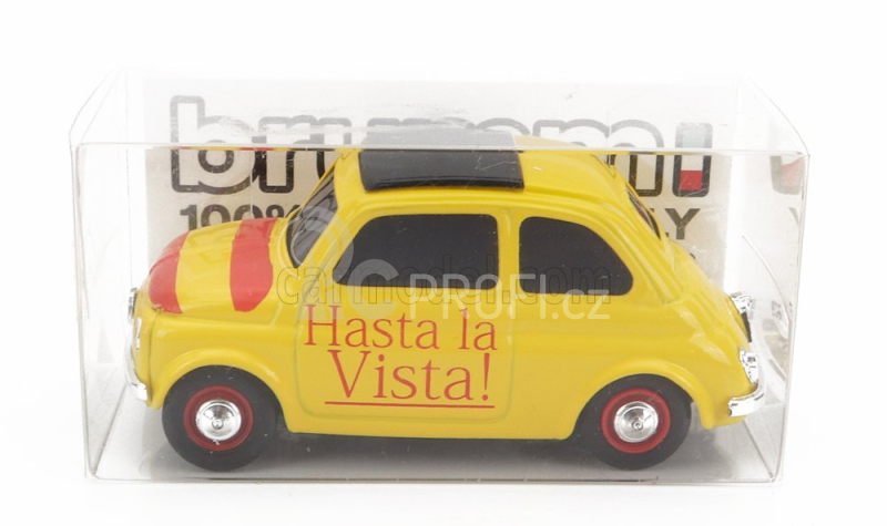 Brumm Fiat 500 Hasta La Vista - Viva La Vida 1:43 Žlutá Červená