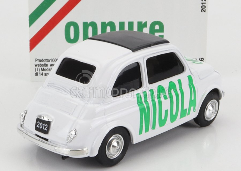 Brumm Fiat 500 Nicola - Oppure 1:43 Bílá