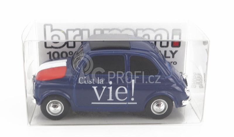 Brumm Fiat 500 Voila - C'est La Vie 1:43 Blue