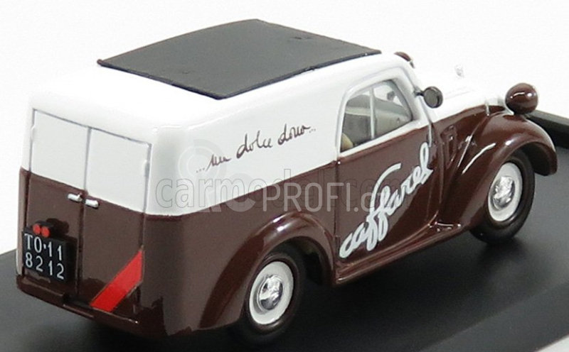 Brumm Fiat 500b Van Pubblicitario Caffarel Cioccolato 1950 1:43 Hnědá Bílá
