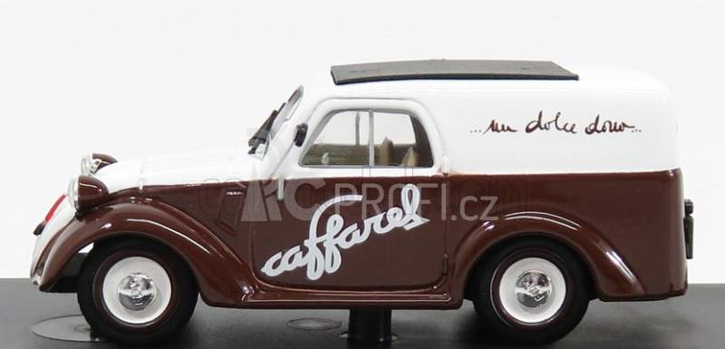 Brumm Fiat 500b Van Pubblicitario Caffarel Cioccolato 1950 1:43 Hnědá Bílá