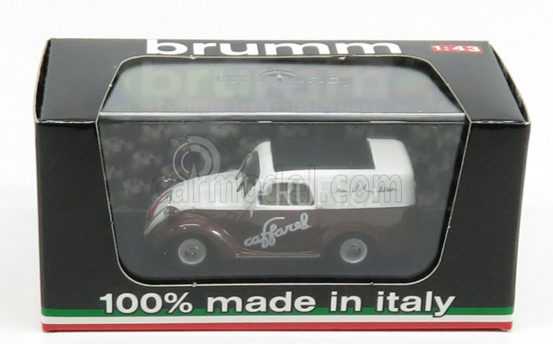 Brumm Fiat 500b Van Pubblicitario Caffarel Cioccolato 1950 1:43 Hnědá Bílá