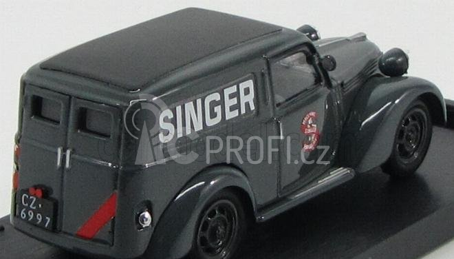Brumm Fiat 500c Furgone Van Veicolo Commerciale Publicitaire Singer Agenzia Catanzaro 1950 1:43 Grey