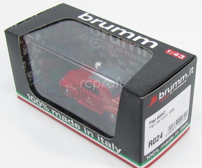 Brumm Fiat 500c Topolino Vigili Del Fuoco 1936 1:43 Red