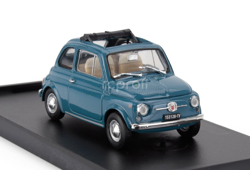 Brumm Fiat 500f Tetto Aperto - Open 1965 1:43 Modré Médium