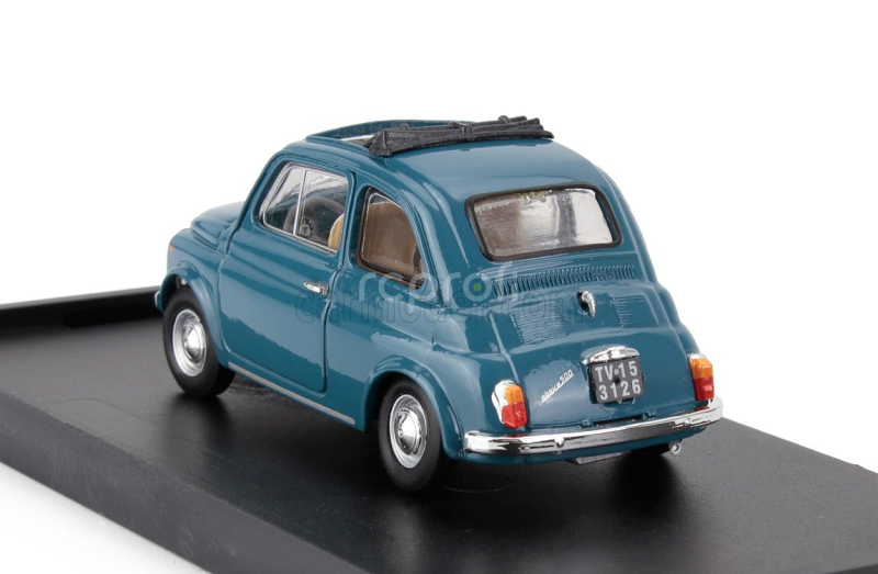 Brumm Fiat 500f Tetto Aperto - Open 1965 1:43 Modré Médium