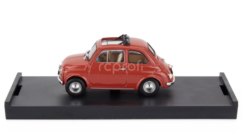 Brumm Fiat 500f Tetto Aperto - Open 1965 1:43 Rosso Corallo Chiaro - Červená
