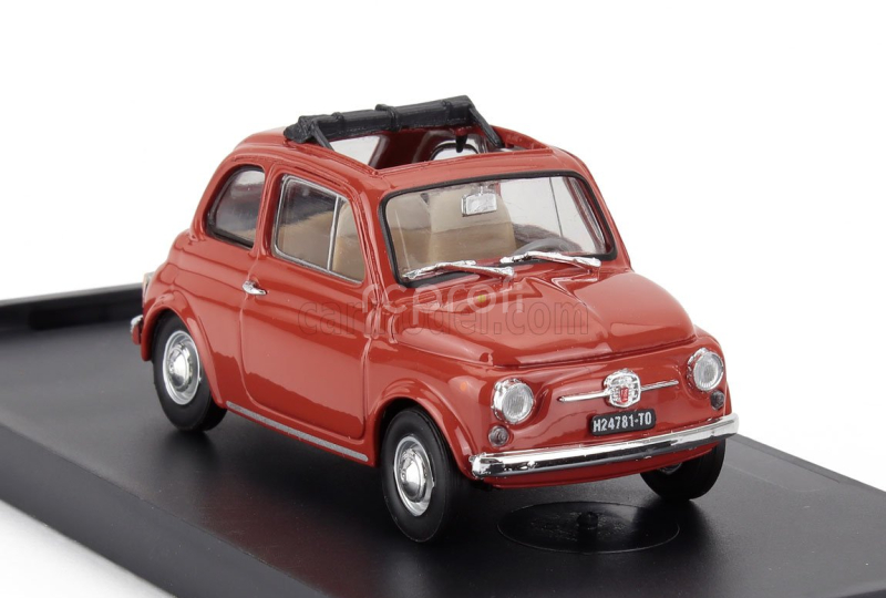 Brumm Fiat 500f Tetto Aperto - Open 1965 1:43 Rosso Corallo Chiaro - Červená