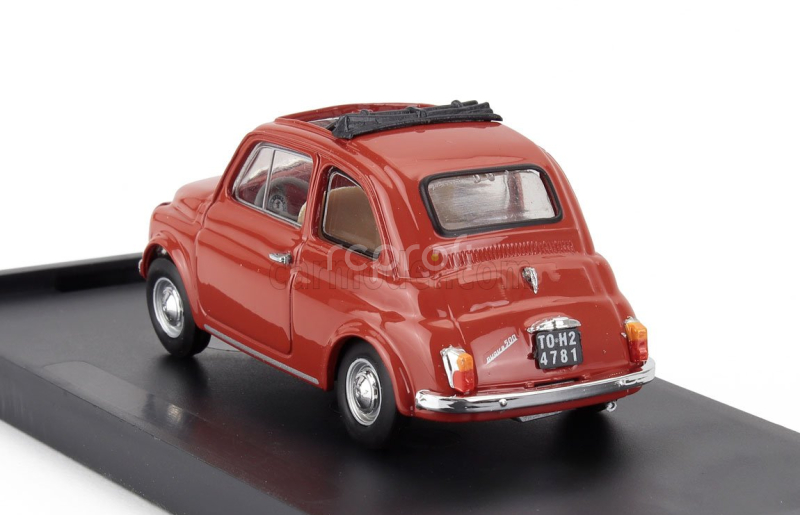 Brumm Fiat 500f Tetto Aperto - Open 1965 1:43 Rosso Corallo Chiaro - Červená