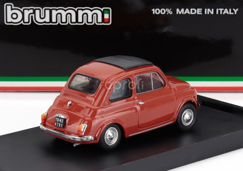 Brumm Fiat 500f Tetto Chiuso - Closed 1965 1:43 Rosso Medio