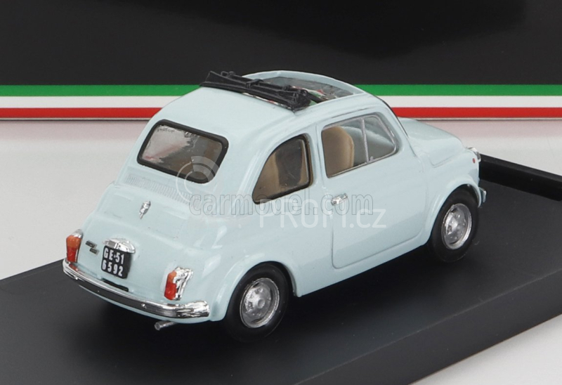 Brumm Fiat 500r Tetto Aperto 1972 1:43 Azzurro Chiaro