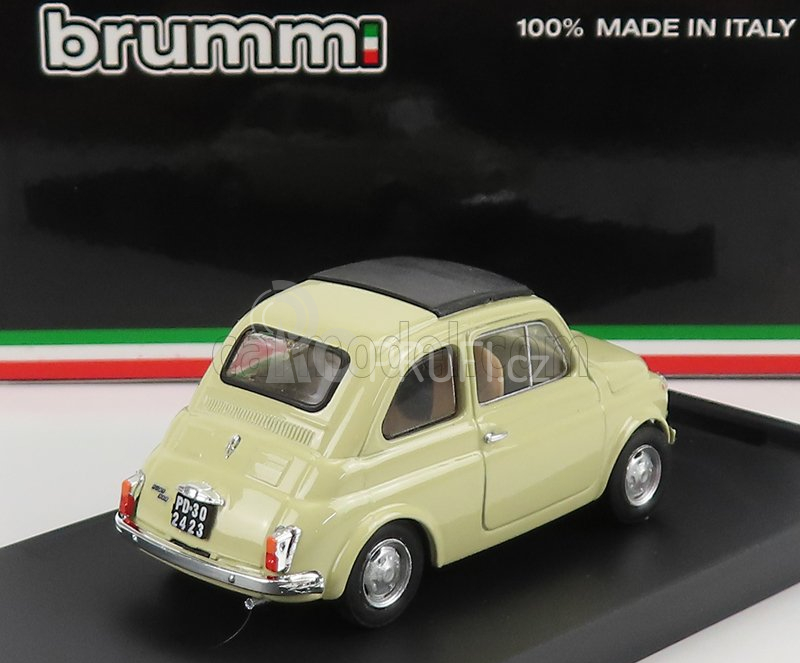 Brumm Fiat 500r Tetto Chiuso - Closed 1972 1:43 Avorio Antico