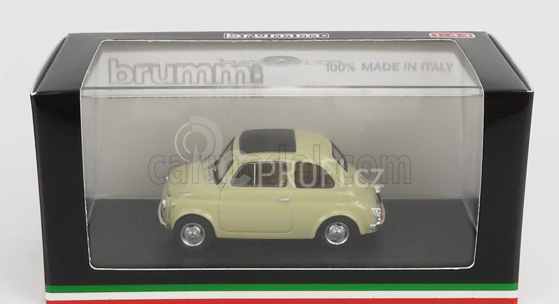 Brumm Fiat 500r Tetto Chiuso - Closed 1972 1:43 Avorio Antico