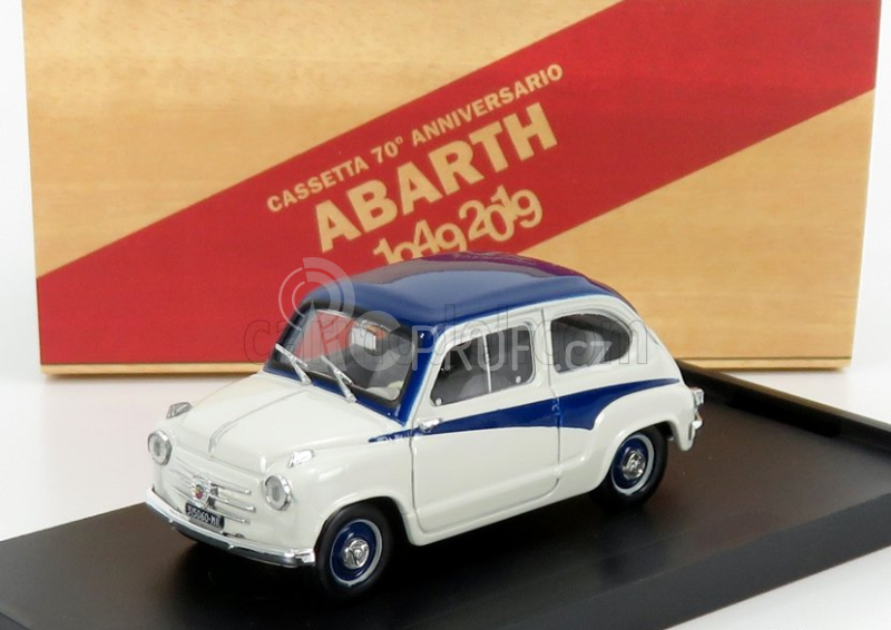 Brumm Fiat 600 750 Derivazione Abarth 1956 1:43 Šedomodrá