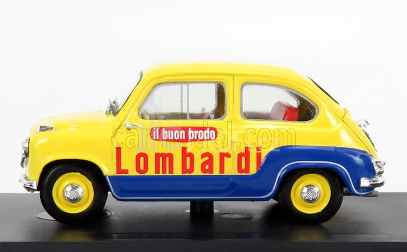 Brumm Fiat 600 Brodo Lombardi 1960 1:43 Žlutá Modrá