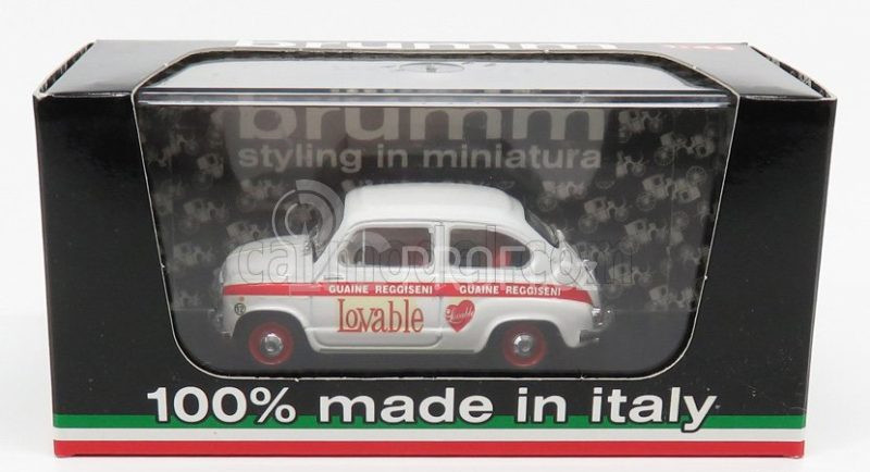 Brumm Fiat 600d - Abbigliamento Intimo Lovable 1965 1:43 Bílá Červená