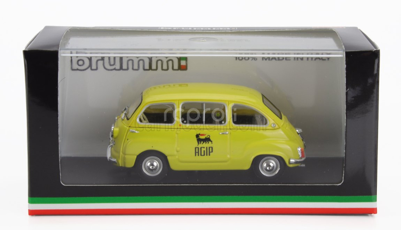 Brumm Fiat 600d Multipla Commerciale Agip 1960 1:43 Žlutá