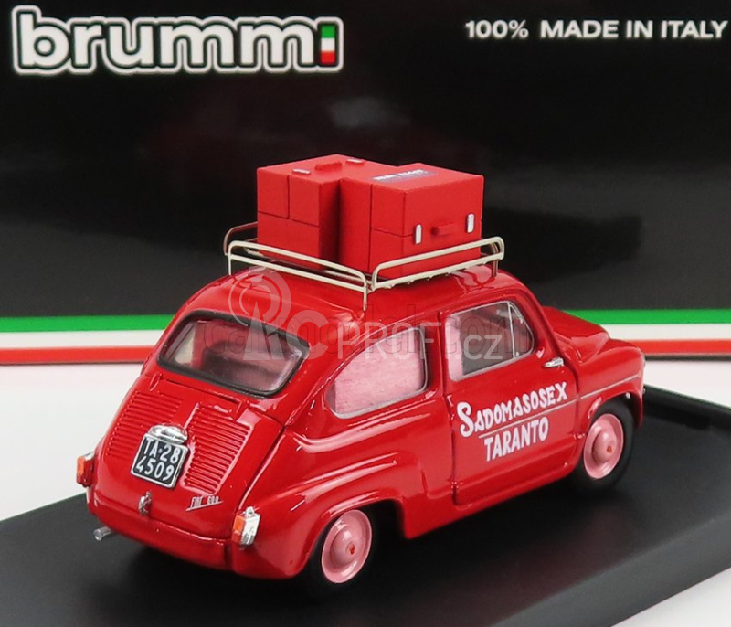Brumm Fiat 600d Sadomasosex Taranto 1960 1:43, červená
