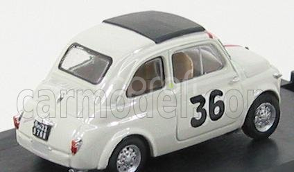 Brumm Fiat Nuova 500 N 36 Preparata Gigetto Giraldi Premio Campagnano  Vallelunga 1965 Ignazio Giunti 1:43 Světle Šedá