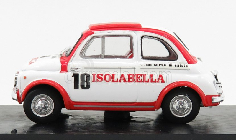 Brumm Fiat Nuova 500d - Amaro Isolabella 1960 1:43 Bílá Červená