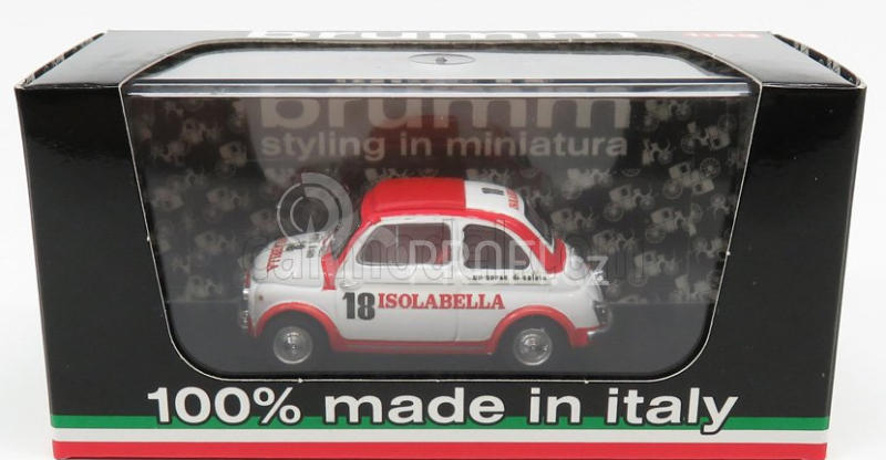 Brumm Fiat Nuova 500d - Amaro Isolabella 1960 1:43 Bílá Červená