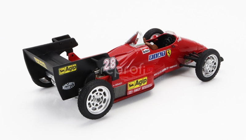 Brumm Iveco fiat Fiat Iveco 190 Truck Car Transporter Monaco Gp 1984 With 2x F1 Ferrari 126ck Turbo N 27 Michele Alboreto - N 28 Rene Arnoux + Figures And Accessories 1:43 Red