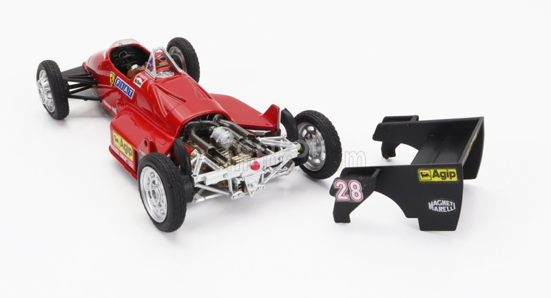 Brumm Iveco fiat Fiat Iveco 190 Truck Car Transporter Monaco Gp 1984 With 2x F1 Ferrari 126ck Turbo N 27 Michele Alboreto - N 28 Rene Arnoux + Figures And Accessories 1:43 Red