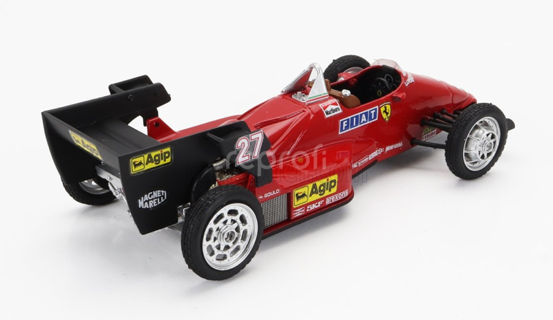 Brumm Iveco fiat Fiat Iveco 190 Truck Car Transporter Monaco Gp 1984 With 2x F1 Ferrari 126ck Turbo N 27 Michele Alboreto - N 28 Rene Arnoux + Figures And Accessories 1:43 Red