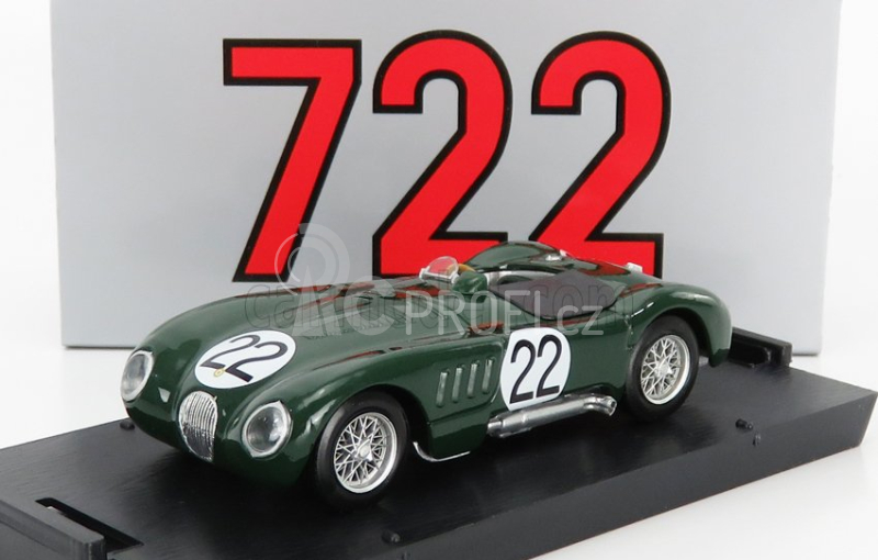 Brumm Jaguar C-type Xk-120c 3.4l S6 Team Jaguar Cars Ltd N 22 1:43, zelená