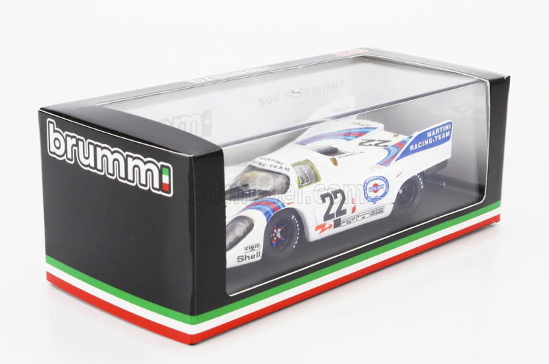 Brumm Porsche 917k 4.9l Team Martini Racing N 22 Winner 24h Le Mans 1971 Helmut Marko - Gijs Van Lennep 1:43 Bílá Modrá Červená