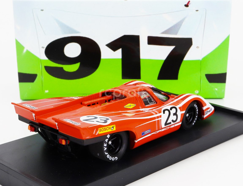 Brumm Porsche 917k 4.9l Team Salzburg N 23 Winner 24h Le Mans 1970 Hans Herrmann - Richard Attwood 1:43 Červená Bílá