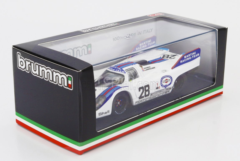 Brumm Porsche 917k Martini Racing Team N 28 1000km Austria 1971 Helmut Marko - Gerard Larrousse 1:43 Bílá Modrá Červená