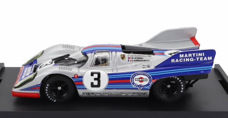 Brumm Porsche 917k Team Martini Racing N 3 1000km Monza 1971 Vic Elford - Gerard Larousse 1:43 Stříbrná Modrá