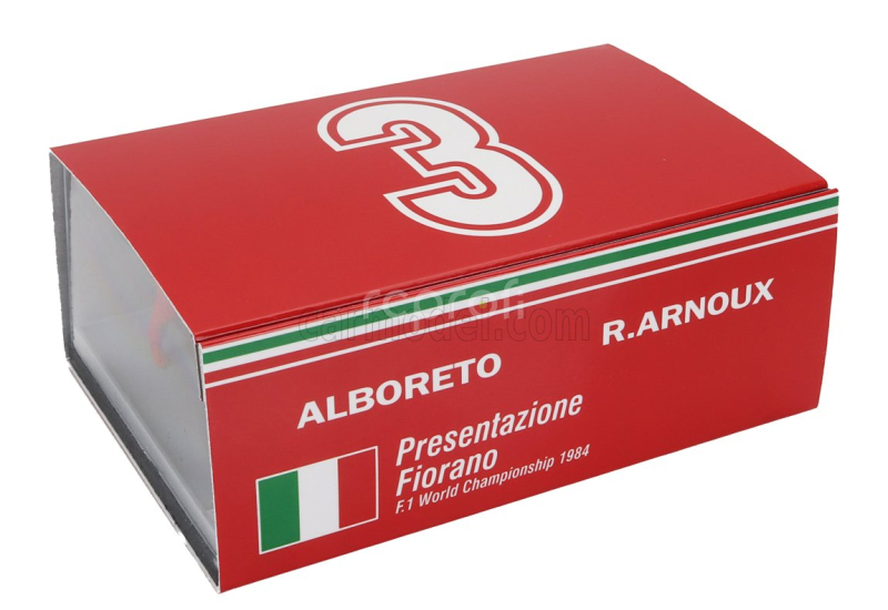 Brumm prom Ferrari F1 126c4 N 0 Presentazione Fiorano Season 1984 With Michele Alboreto And Rene Arnoux Driver Figures 1:43 Červená Černá