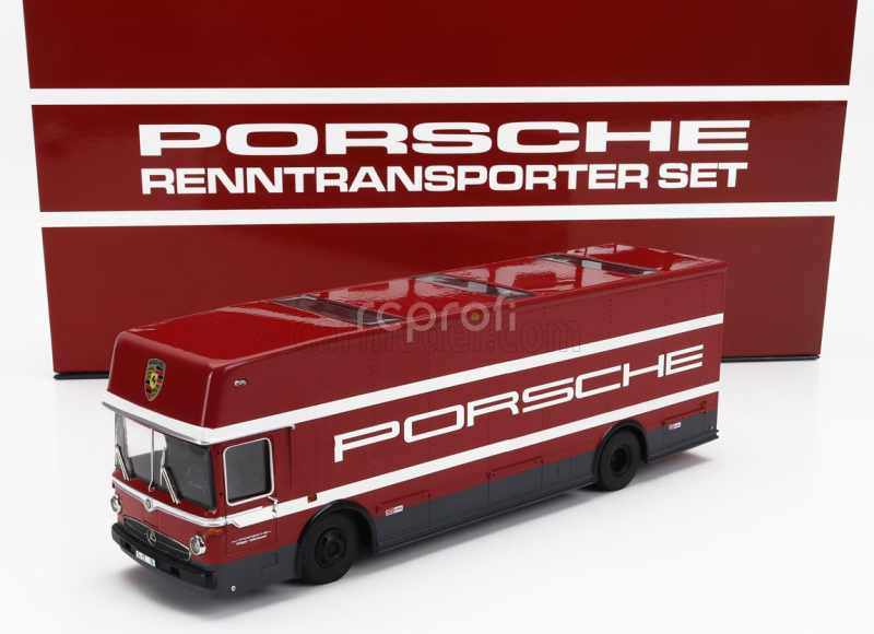 Brumm prom Mercedes benz Set 3x O317 Truck Car Renntransporter 1968 + Porsche 917k 4.9l Team Martini Racing N 22 Winner 24h Le Mans 1971 Helmut Marko - Gijs Van Lennep + Team Salzburg N 23 Winner 24h Le Mans 1970 Hans Herrmann - Richard Attwood + Figures And Accessories 1:43 Červená Šedá Bílá