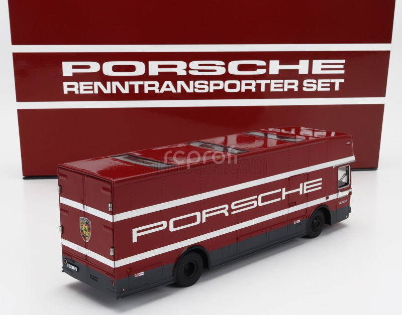 Brumm prom Mercedes benz Set 3x O317 Truck Car Renntransporter 1968 + Porsche 917k 4.9l Team Martini Racing N 22 Winner 24h Le Mans 1971 Helmut Marko - Gijs Van Lennep + Team Salzburg N 23 Winner 24h Le Mans 1970 Hans Herrmann - Richard Attwood + Figures And Accessories 1:43 Červená Šedá Bílá