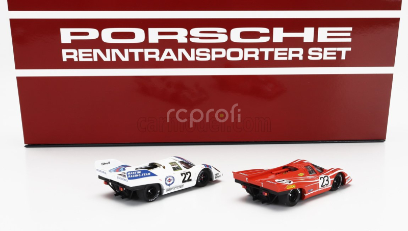 Brumm prom Mercedes benz Set 3x O317 Truck Car Renntransporter 1968 + Porsche 917k 4.9l Team Martini Racing N 22 Winner 24h Le Mans 1971 Helmut Marko - Gijs Van Lennep + Team Salzburg N 23 Winner 24h Le Mans 1970 Hans Herrmann - Richard Attwood + Figures And Accessories 1:43 Červená Šedá Bílá