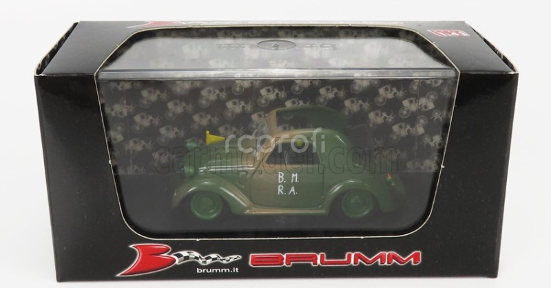 Brumm Simca 5 Militare D-day Aperta - Open 1944 1:43 Vojenská Zelená