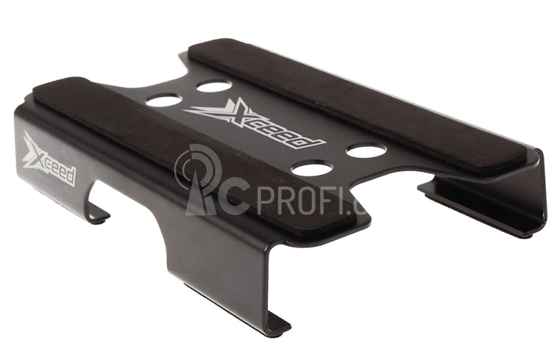 Car-stojánek alu černý s mech. protiskluz. proužky pro 1/10 TC podvozky