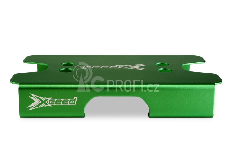 Car stojánek alu zelený s mech. protiskluz. proužky pro 1/10 TC podvozky