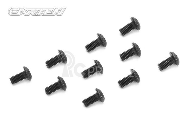 CARTEN imbusový šroub s půlkulatou hlavou M3x6mm, 10 ks.