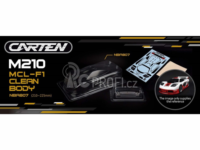 CARTEN MCL-F1 1/10 M-Chassis lexanová karoserie (210mm-225mm)