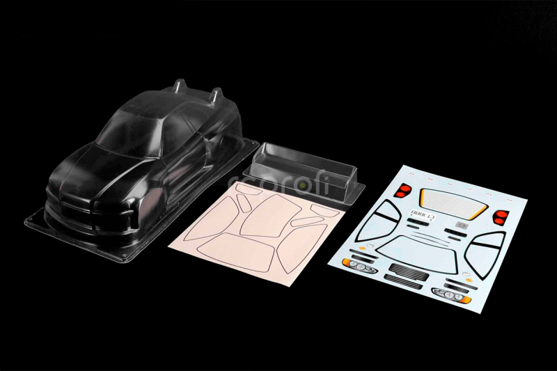 CARTEN R34 1/10 M-Chassis 225mm lexanová karoserie