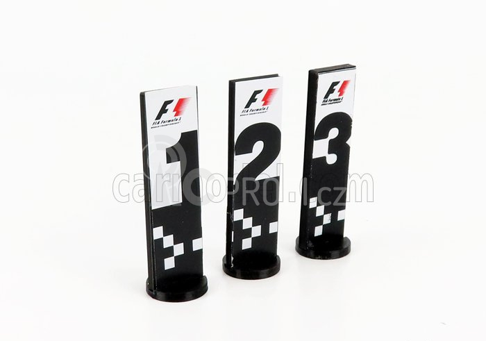 Cartrix Accessories F1 World Champion Plate Pit Board - 1st - 2nd - 3rd Place 1:18