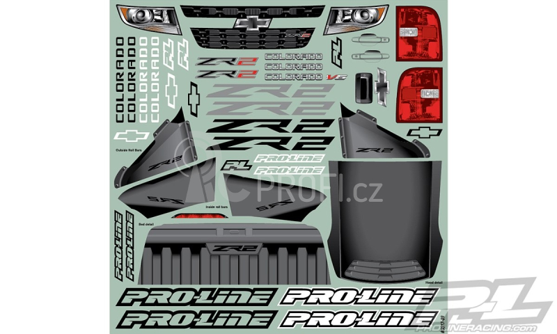 Chevy Colorado ZR2 čirá karoserie pro 12.3 (313mm) podvozky